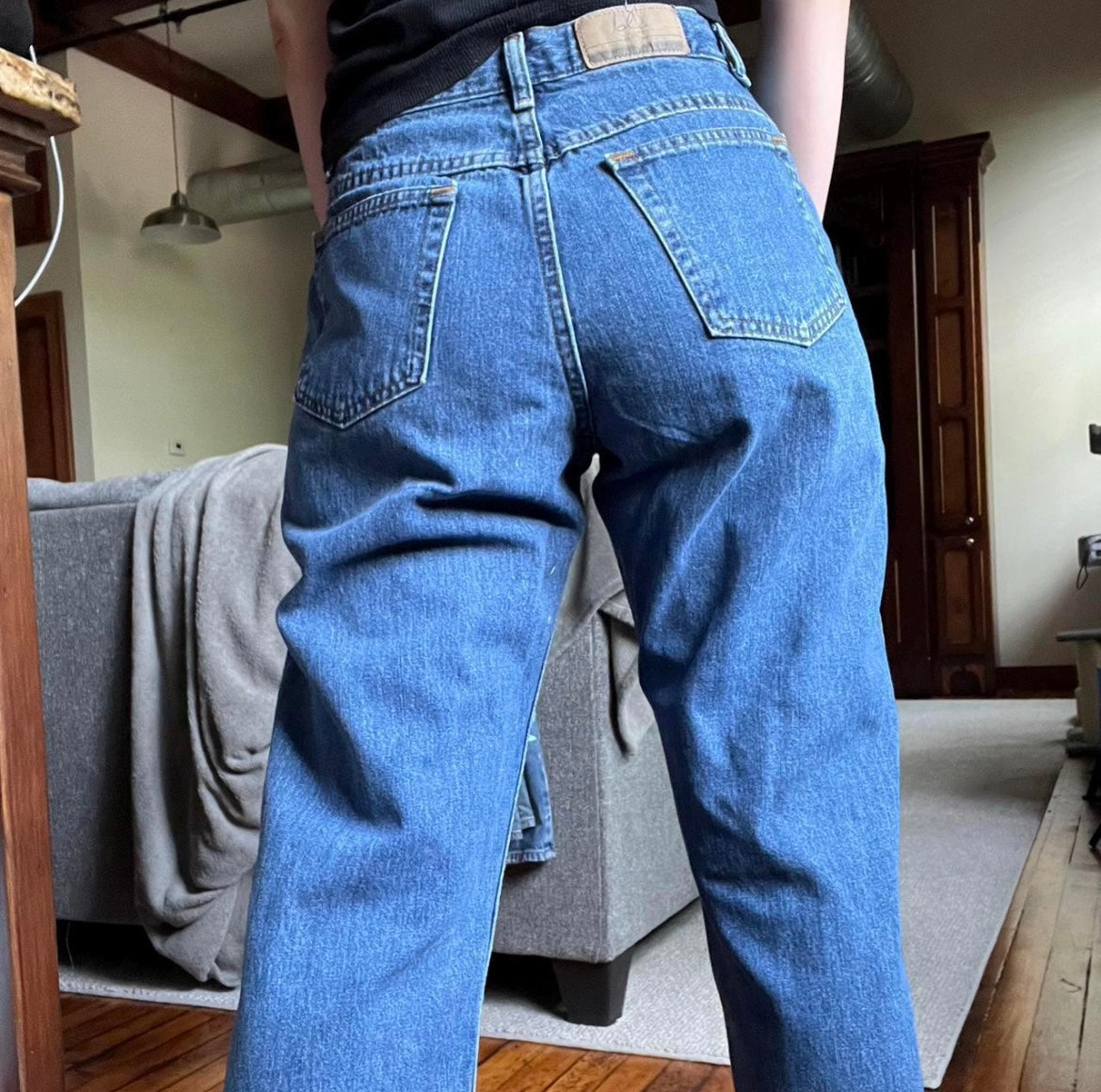 My Inner Thoughts Jeans / Size 8 / Hand painted