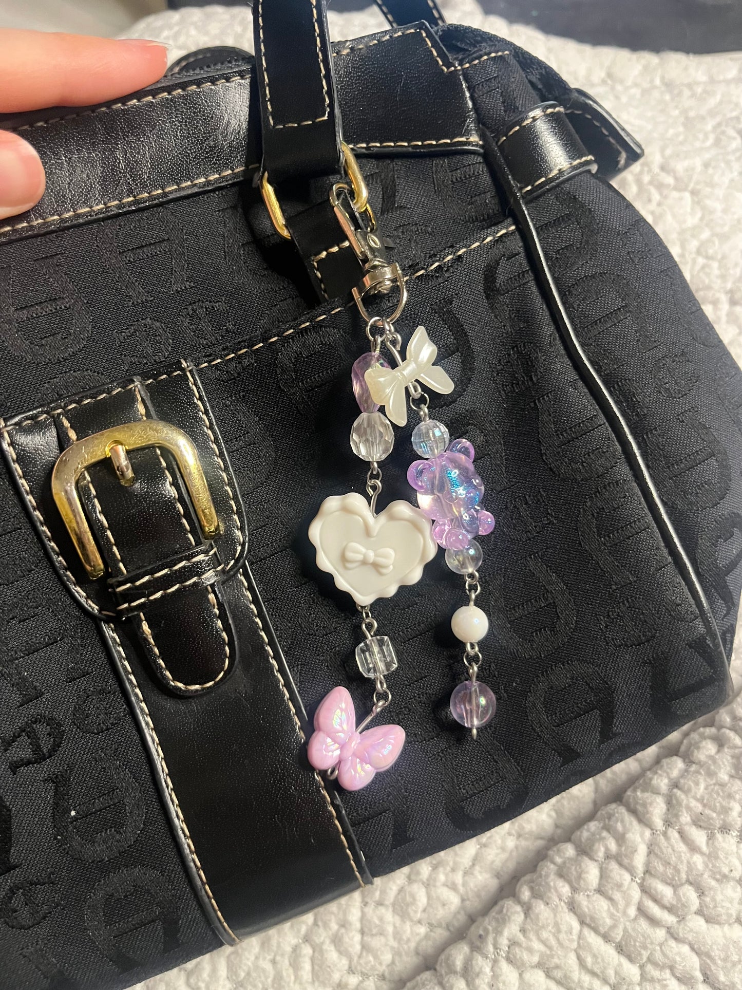 Purple Love Bag Charm