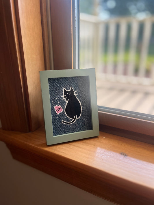Caught In The Act  / 3 x 4in / Denim Decor