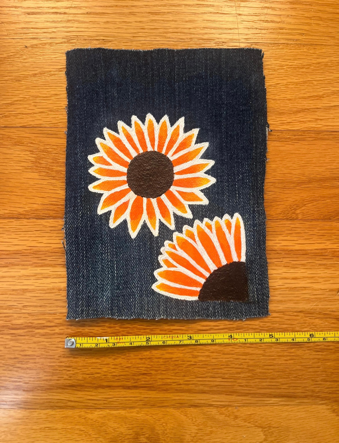 Sunflower Denim Decor / 5x7 / Denim Decor