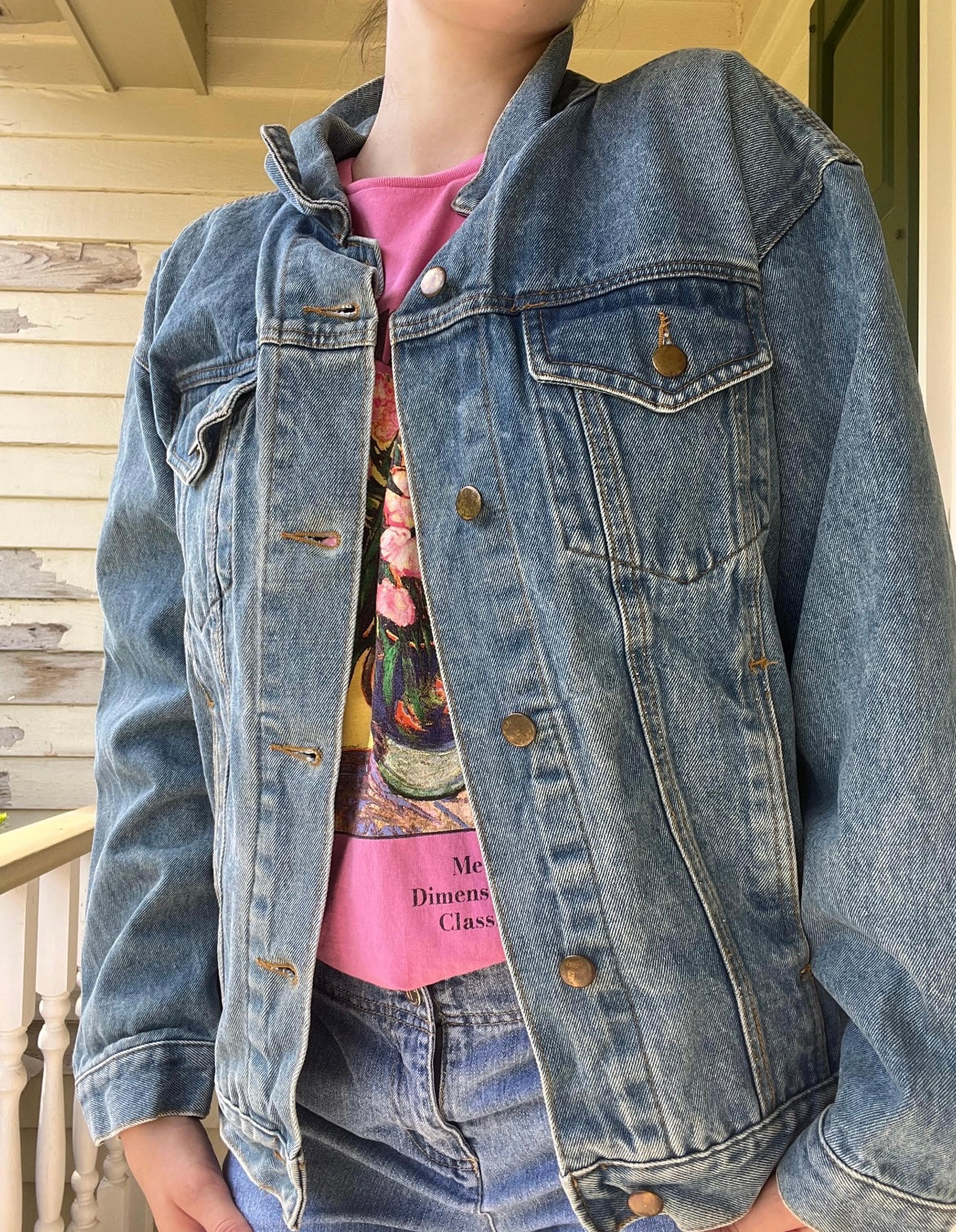 Dark Love Denim Jacket / Size M / Hand Painted