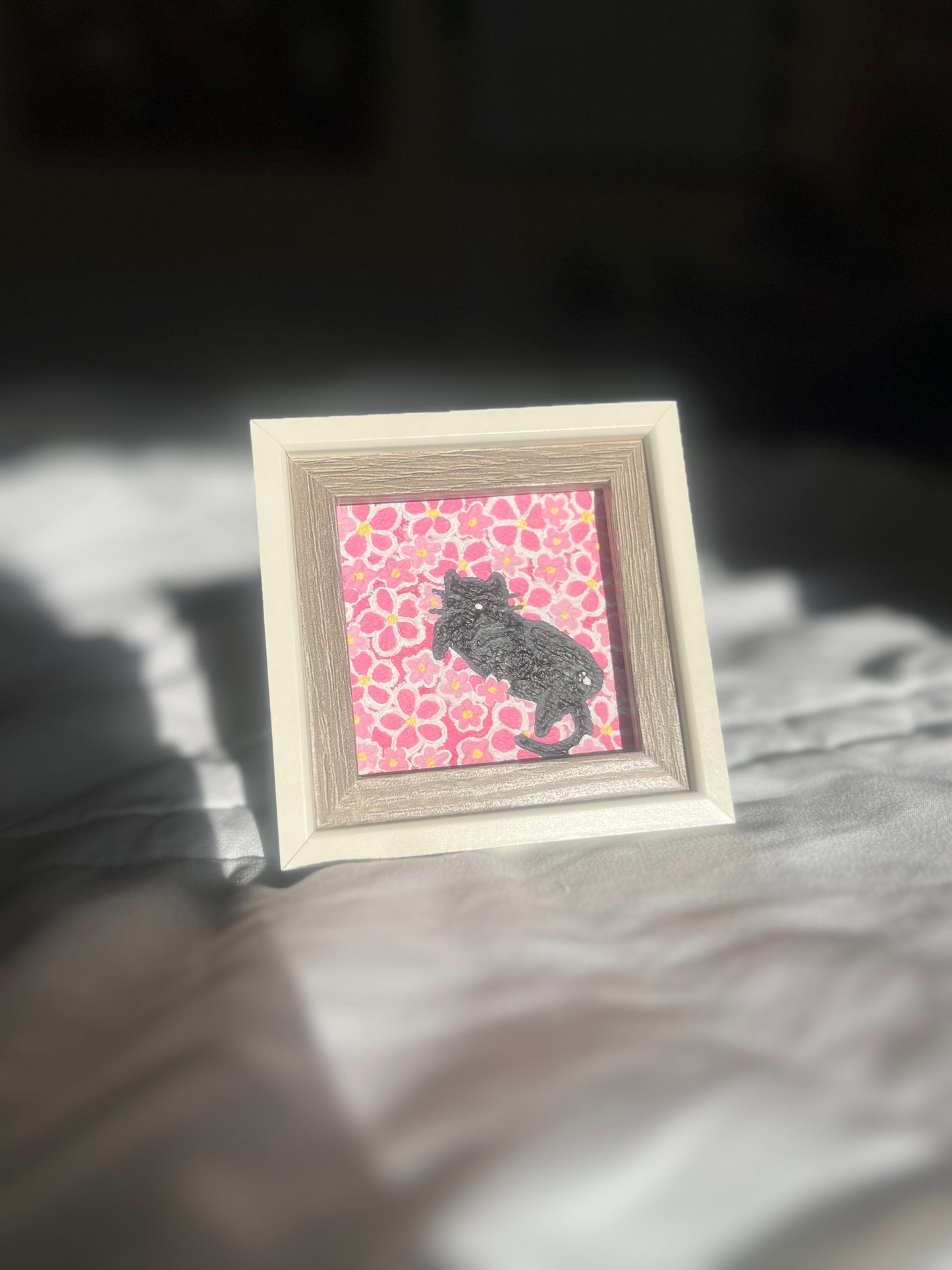 Napping In the Meadow / 3x3 in / Denim Decor