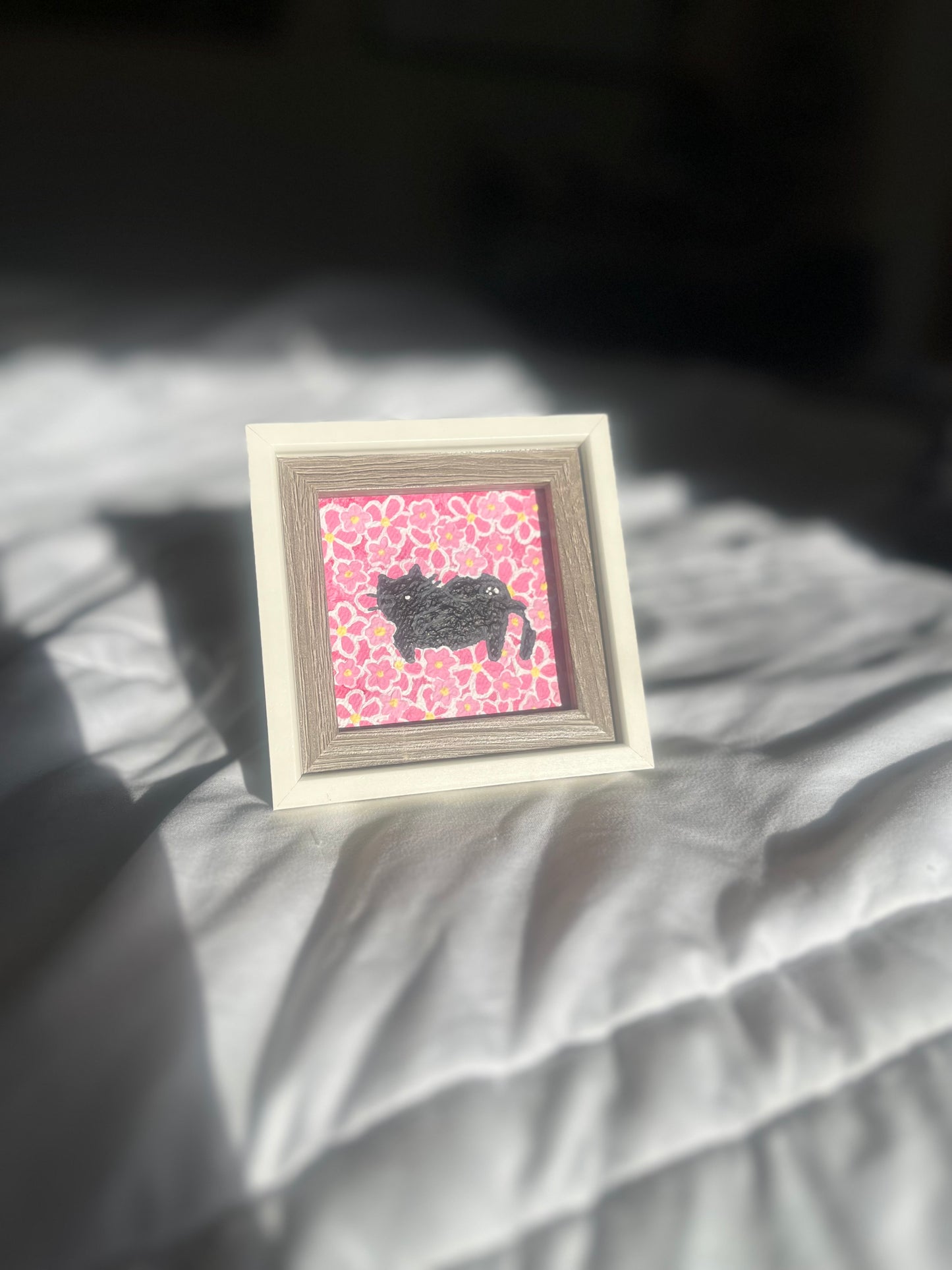 Napping In the Meadow / 3x3 in / Denim Decor