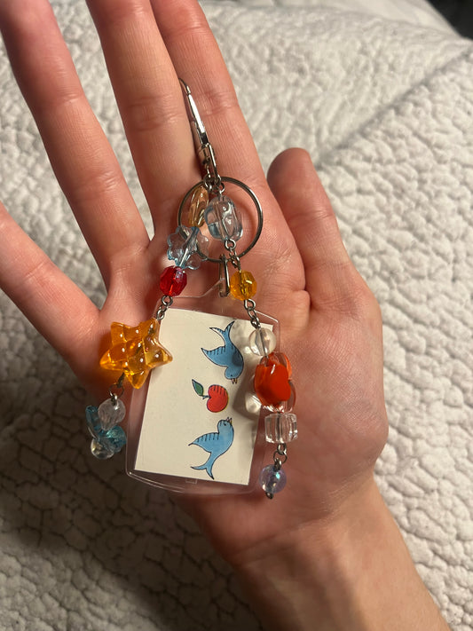 Rainy Doves Bag Charm