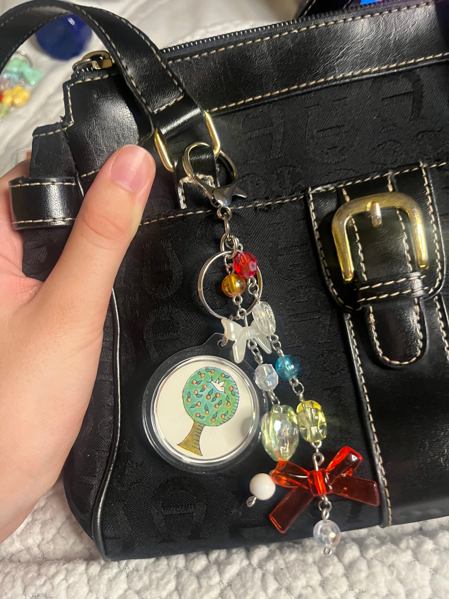 Dove In The Tree Bag Charm