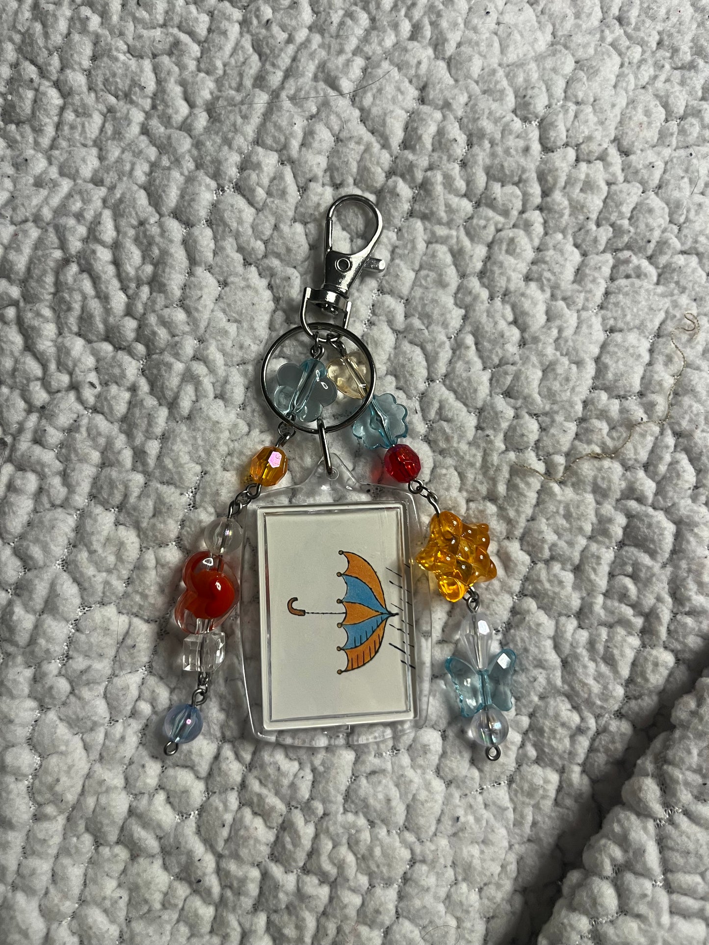 Rainy Doves Bag Charm