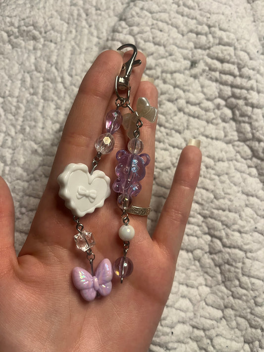 Purple Love Bag Charm