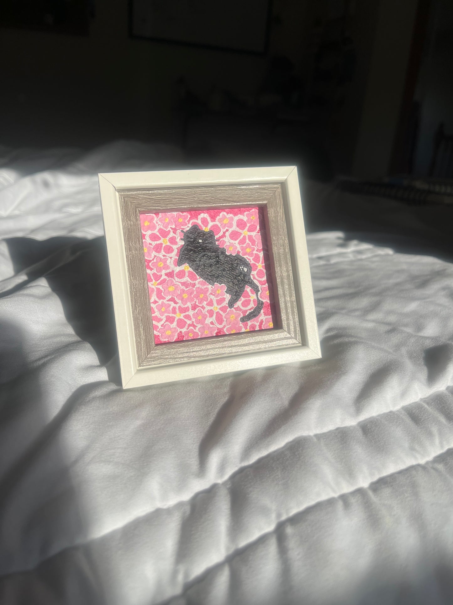 Napping In the Meadow / 3x3 in / Denim Decor