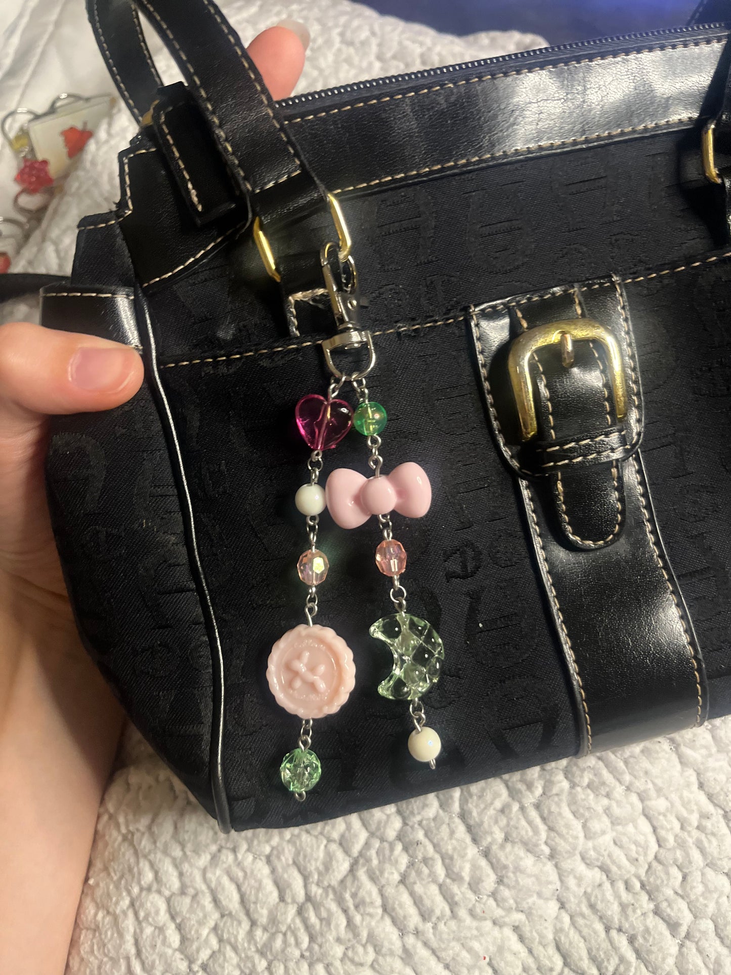 Pink Garden Bag Charm