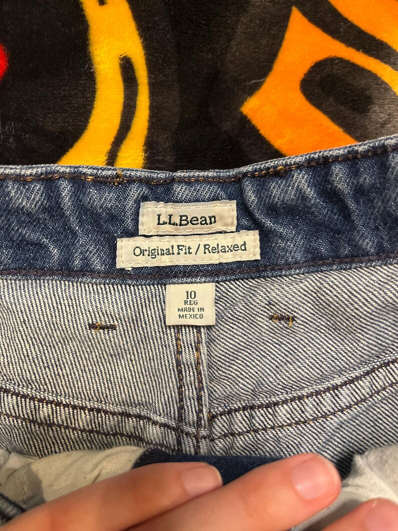Asymmetrical Swirls Jeans / Size 10 / Hand Painted